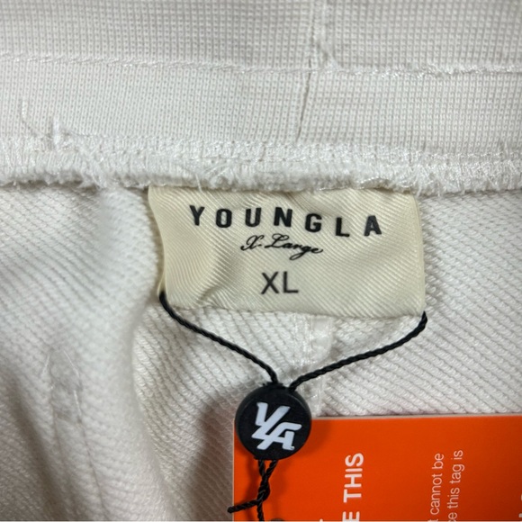Young La BAGGY Sweatpants Comfort Unisex XL Joggers Cream NEW With TAGS - Picture 6 of 10